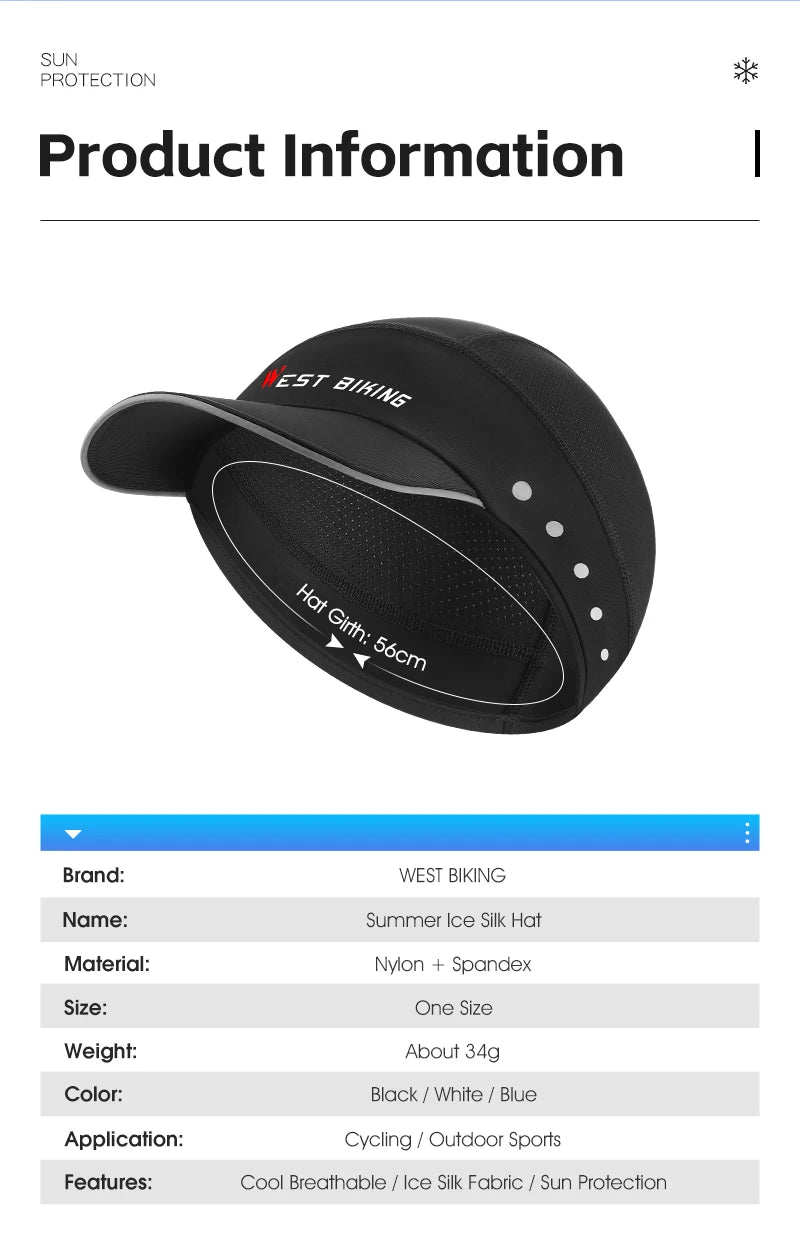 WEST BIKING Cycling Cap With Brim Sun Protection Summer Breathable Sports Quick Dry Bicycle Hat Men Bike Headwear Gorra Ciclismo