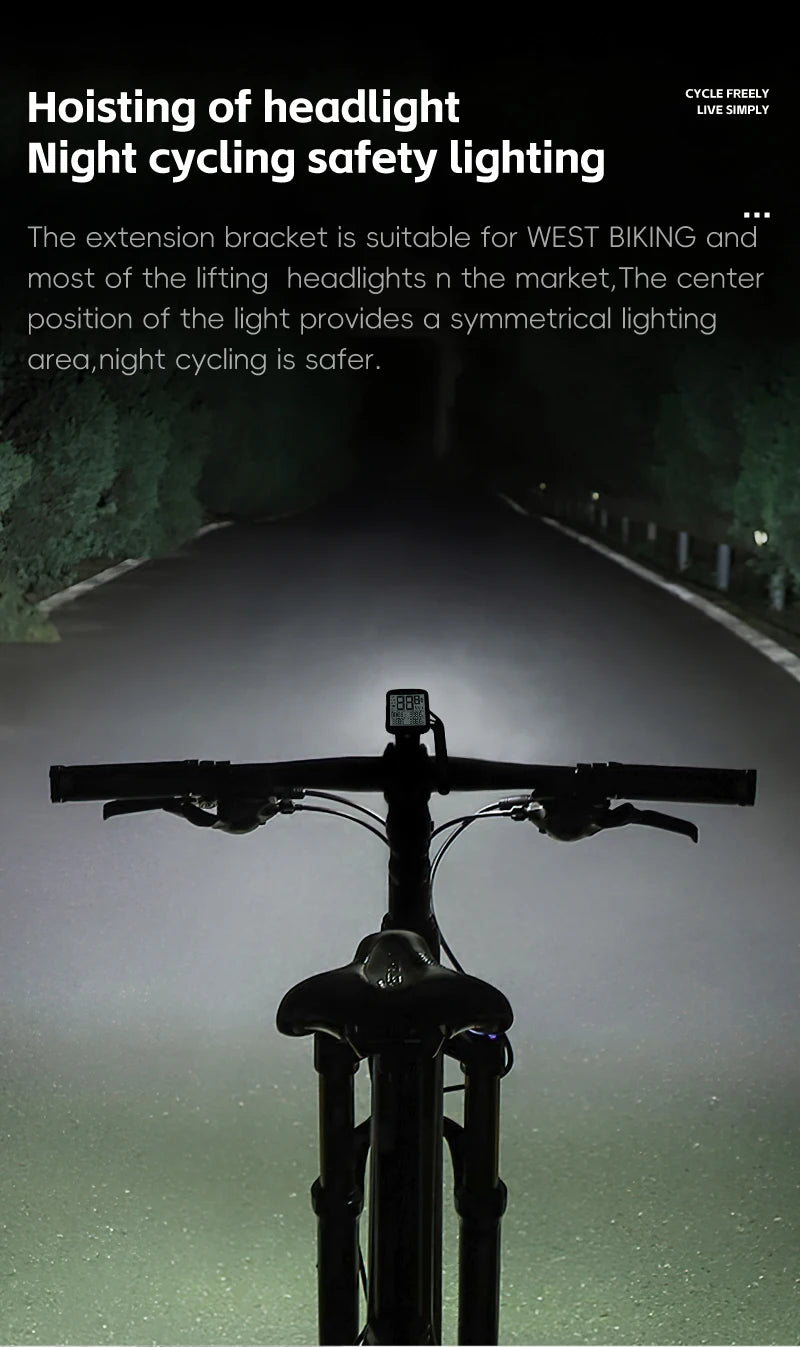 WEST BIKING Cycling Computer Holder For Garmin/Bryton/Wahoo Speedometer Bike Lights&Camera Mount MTB Road Bicycle Accessories