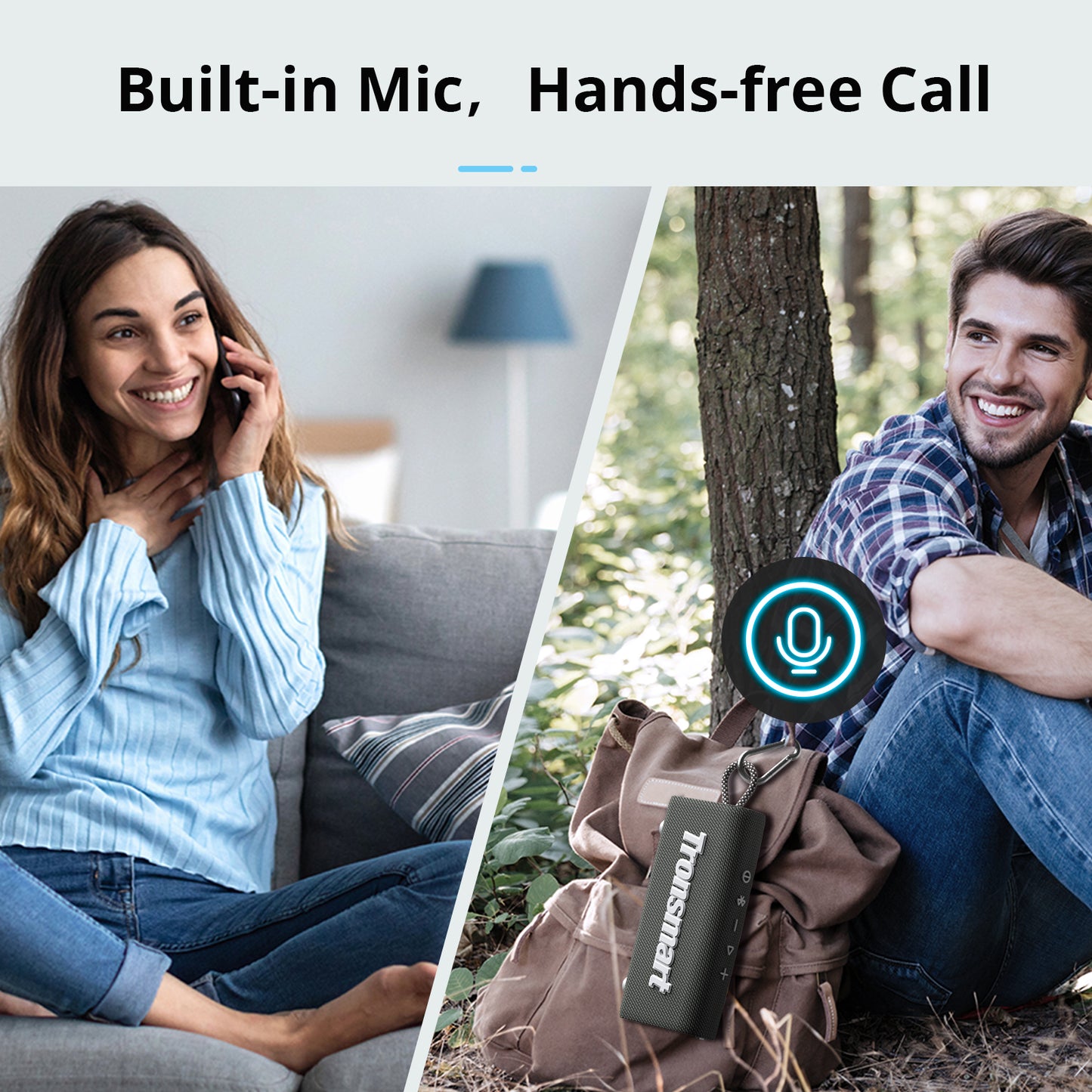 Portable Bluetooth 5.3 Speaker Tronsmart Trip Speaker Dual-Driver with IPX7 Waterproof, True Wireless Stereo for Outdoor speaker