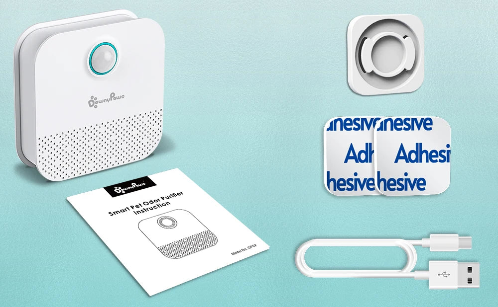 DownyPaws 4000mAh Smart Cat Odour Purifier For Cat Litter Box Deodorizer Pet Toilet Air Purifier Dog Cat Litter Deodorant