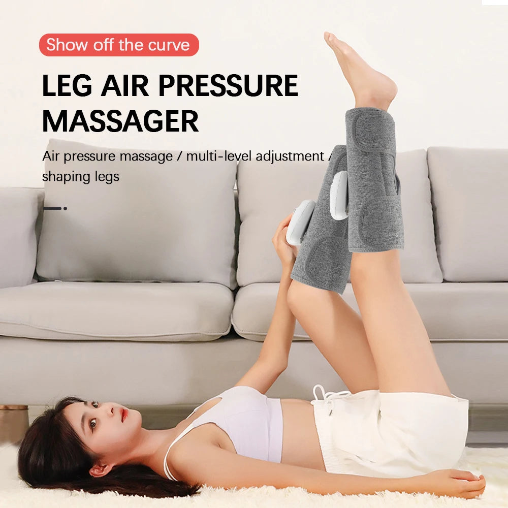 Electric 360° Air Pressure Calf Massager Wireless Leg Massage 3 Mode Airbag Compression Relax Foot Calf Muscle Blood Circulation