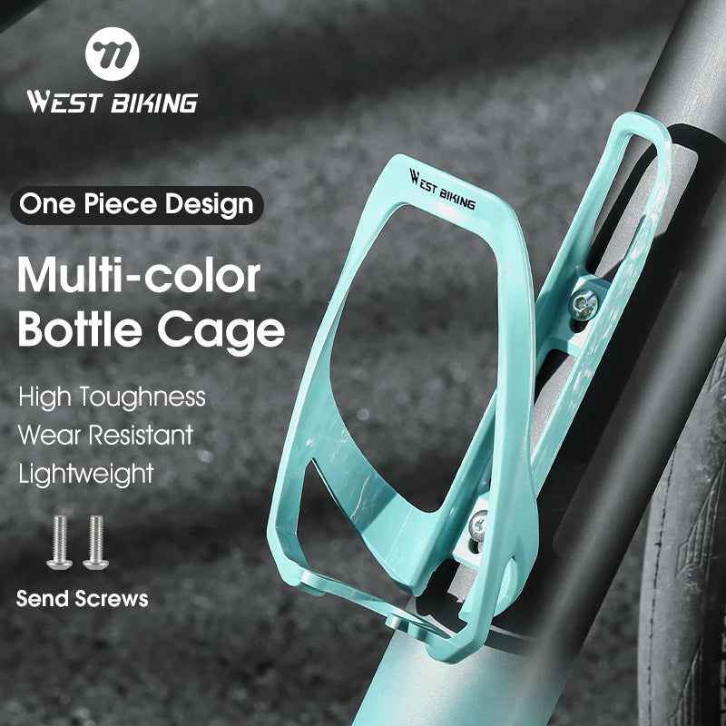 WEST BIKING Cycling Water Bottle Cage Multicolor Bottle Bracket Lightweight One-piece MTB Road Bike Bottle Cage Drink Cup Stand