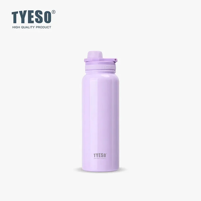 Tyeso Stainless Steel Thermal Water Bottle Portable Tumbler Sport Vacuum Flask Keeps Cold and Heat Thermal Mug Car Insulated Cup