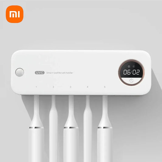 New Xiaomi UV Toothbrush Razor Storage Sterilizer LED Display Rechargeable Tooth Brush Holder Wall-Mount Bathroom Accessories