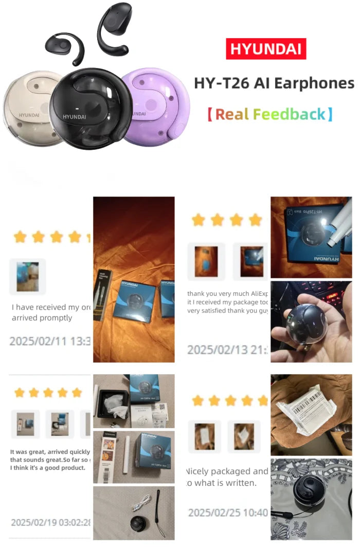 AI Real Time Translator HYUNDAI HY-T26 PRO Earbuds 98% Accuracy Wireless BT Translation Earphones for Travel Business Learning