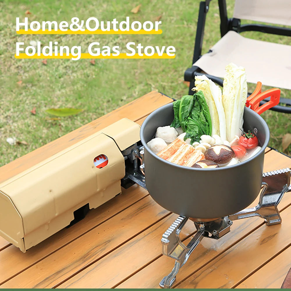 TARKA Camping Cassette Stove Outdoor Folding Gas Burner 2600w Fire Furnace Kitchen Cookware Suitable For Tourist Hiking Picnic