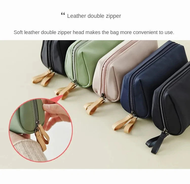 2025 New Women Cosmetic Bag Solid Colour Korean Style Makeup Bag Pouch Toiletry Bag Waterproof Makeup Organizer Case Luxury Bag