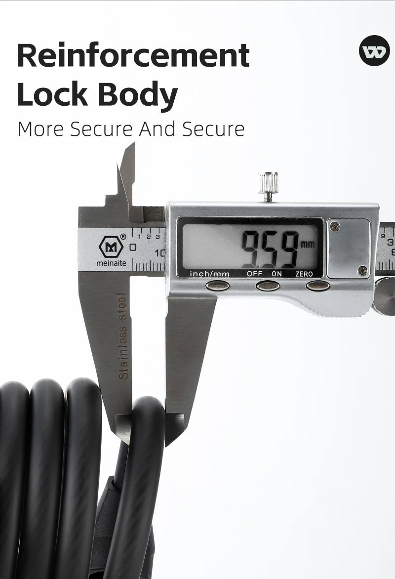 WEST BIKING Bicycle Lock 4 Digit Code 120cm Anti-theft Lock Bike Security Steel Cable Cycling Bicycle Lock Bike Accessories