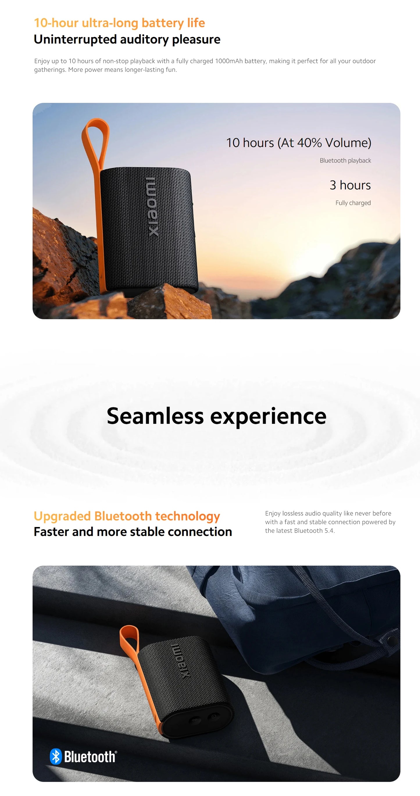 NEW Xiaomi Bluetooth 5.4 Portable Speaker Sound Pocket IP67 TWS 1000mAh 10 Hours Ultra-Long Battery Life Microphone Stereo Combo