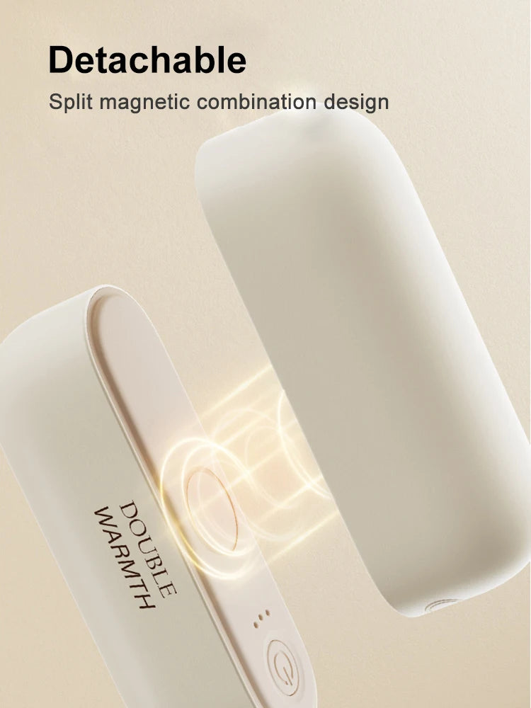 2in1 Magnetic Rechargeable Hand Warmers Electric Portable Handwarmers Long Lasting Safe Heating Warmer PocketHeater WinterOutdoor