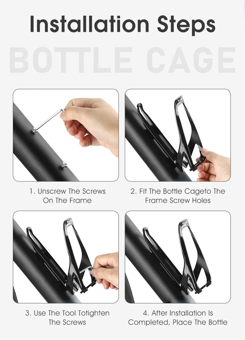 WEST BIKING Cycling Water Bottle Cage Multicolor Bottle Bracket Lightweight One-piece MTB Road Bike Bottle Cage Drink Cup Stand