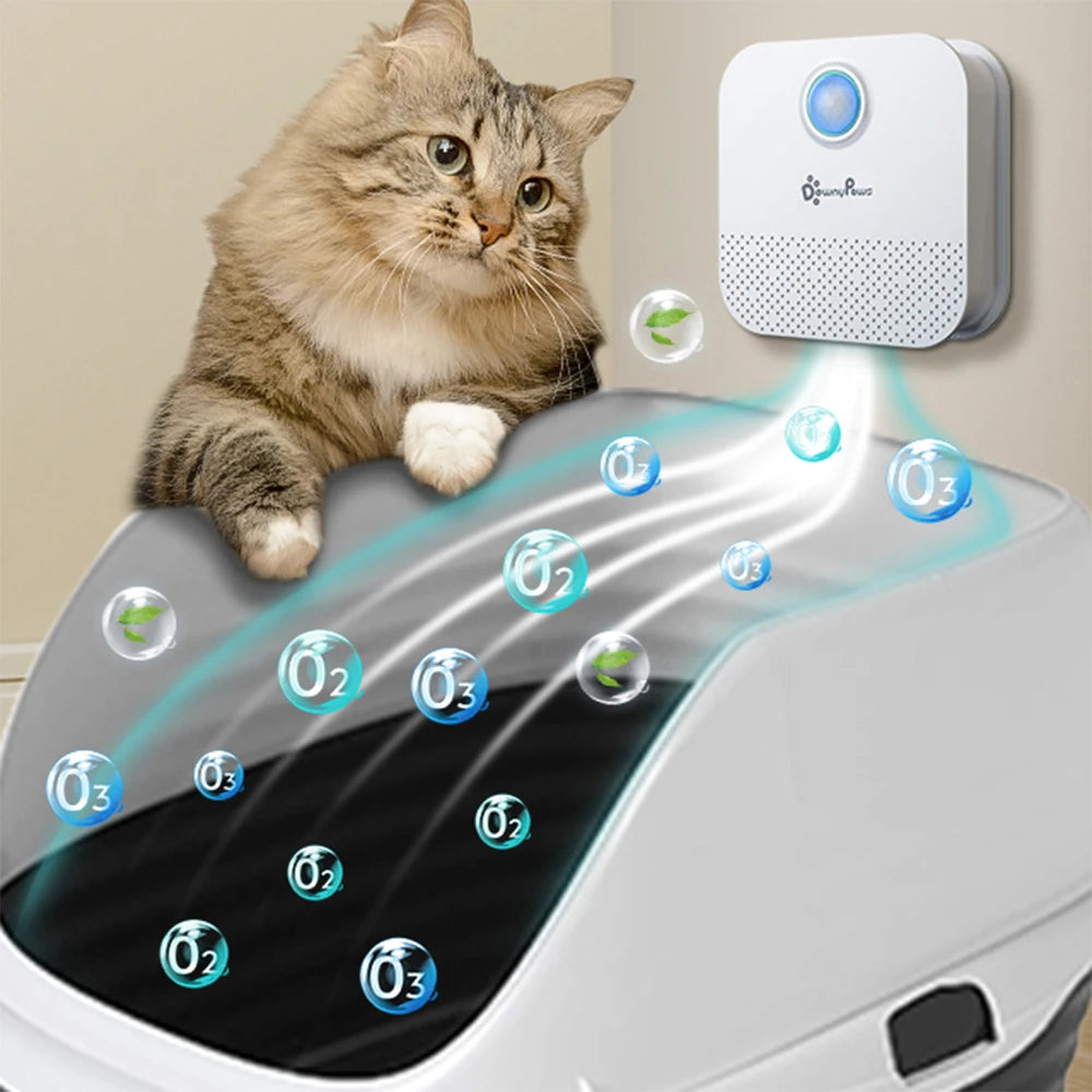 DownyPaws 4000mAh Smart Cat Odour Purifier For Cat Litter Box Deodorizer Pet Toilet Air Purifier Dog Cat Litter Deodorant