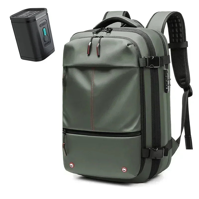 Travel Men 17 Inch Laptop Backpack Vacuum Compression Backpack Business Large Capacity School Backpack Expand Outdoor