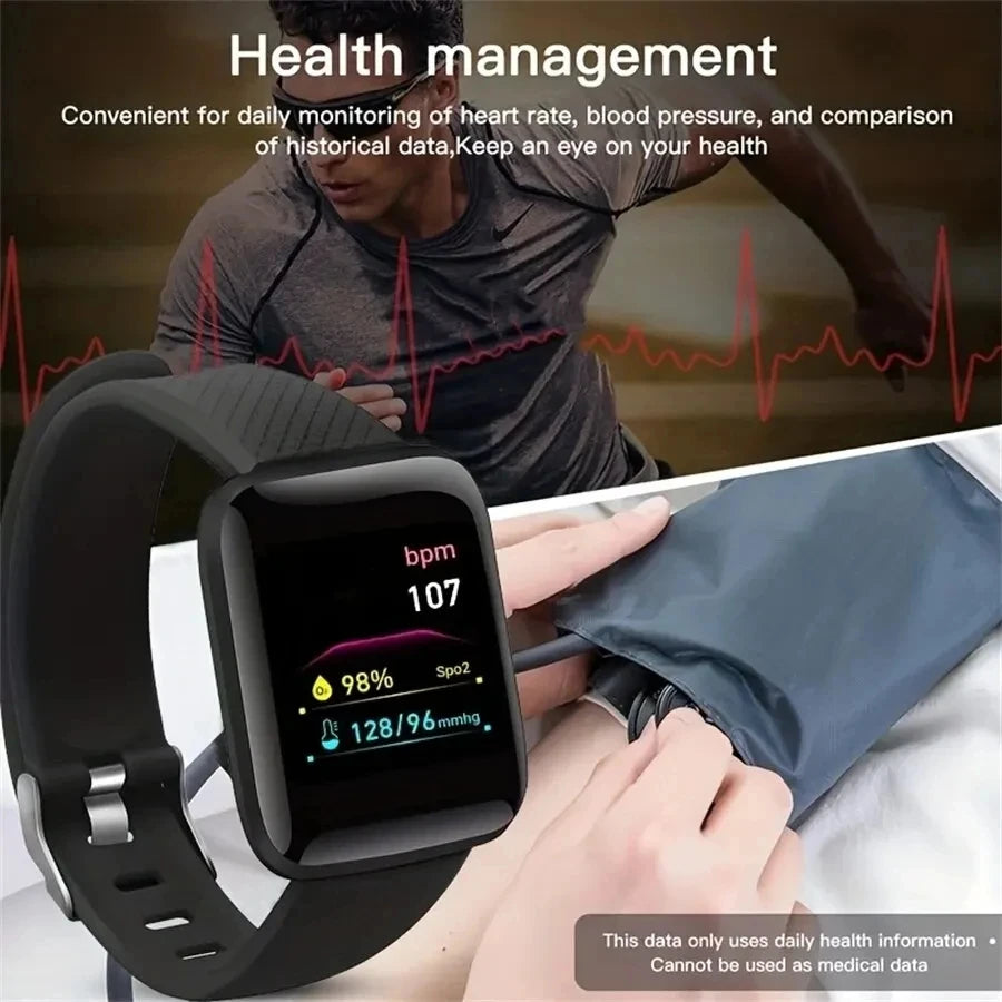 Multifunction Smart Watch For Men Women Kids Message Remind Music Control Sport Step Calories D13 Smartwatch Alarm Clock
