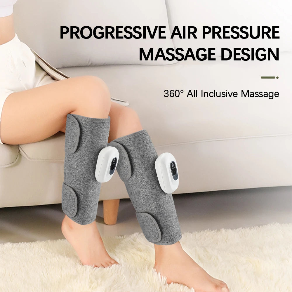 Electric 360° Air Pressure Calf Massager Wireless Leg Massage 3 Mode Airbag Compression Relax Foot Calf Muscle Blood Circulation