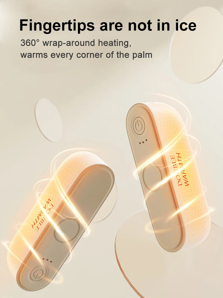 2in1 Magnetic Rechargeable Hand Warmers Electric Portable Handwarmers Long Lasting Safe Heating Warmer PocketHeater WinterOutdoor