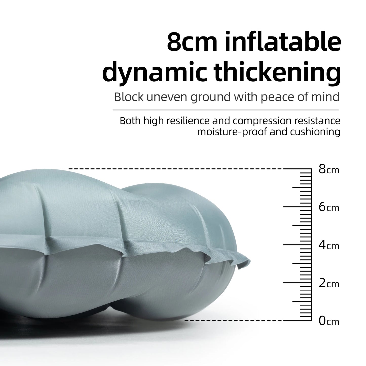 Qunature Outdoor Camping Inflatable Mattress Sleeping Pad Ultralight Hiking Waterproof Picnic Pad Foldable Sleeping Mattress