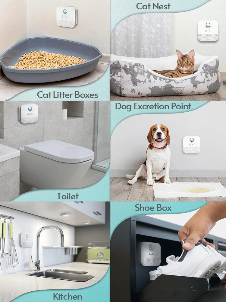 DownyPaws 4000mAh Smart Cat Odour Purifier For Cat Litter Box Deodorizer Pet Toilet Air Purifier Dog Cat Litter Deodorant