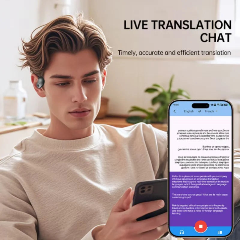AI Real Time Translator HYUNDAI HY-T26 PRO Earbuds 98% Accuracy Wireless BT Translation Earphones for Travel Business Learning