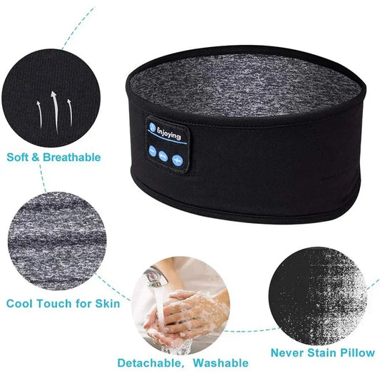 Phone Bluetooth Earphones Sports Sleeping Headband Elastic Wireless Headphones Music Eye Mask Wireless Bluetooth Headset Headband