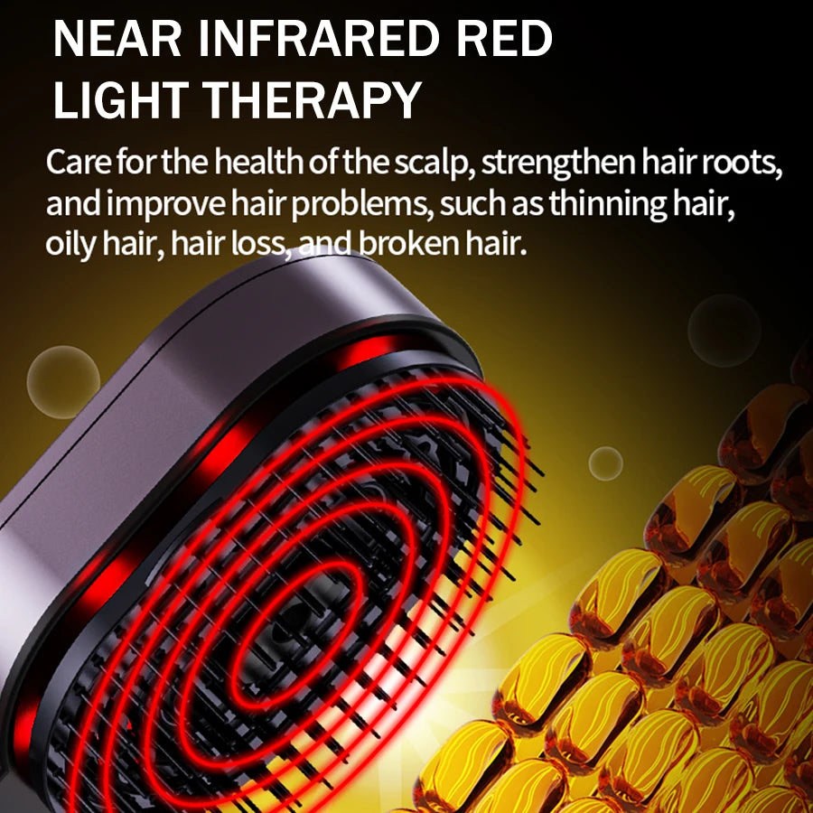 4in1 NIR Massage Comb Essential Hair Oil Applicator Bomb Included Head Spa Relaxation Treatment Plasma Photon Hair Comb Massager
