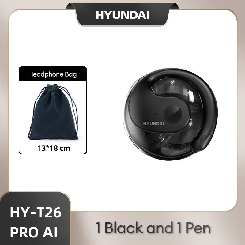 AI Real Time Translator HYUNDAI HY-T26 PRO Earbuds 98% Accuracy Wireless BT Translation Earphones for Travel Business Learning