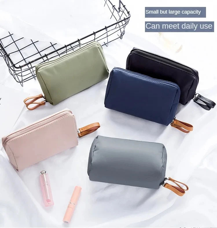 2025 New Women Cosmetic Bag Solid Colour Korean Style Makeup Bag Pouch Toiletry Bag Waterproof Makeup Organizer Case Luxury Bag