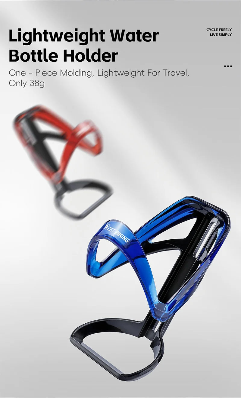 WEST BIKING Bicycle Bottle Holder Gradient Color Road Bike Lightweight Bottle Cage With Wrench MTB Round Edges Sport Cup Holder