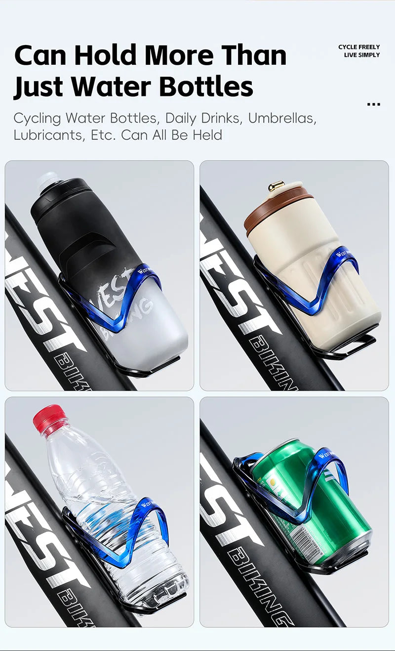 WEST BIKING Bicycle Bottle Holder Gradient Color Road Bike Lightweight Bottle Cage With Wrench MTB Round Edges Sport Cup Holder