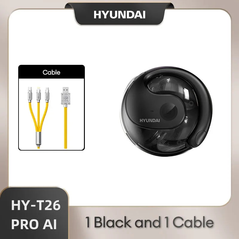 AI Real Time Translator HYUNDAI HY-T26 PRO Earbuds 98% Accuracy Wireless BT Translation Earphones for Travel Business Learning