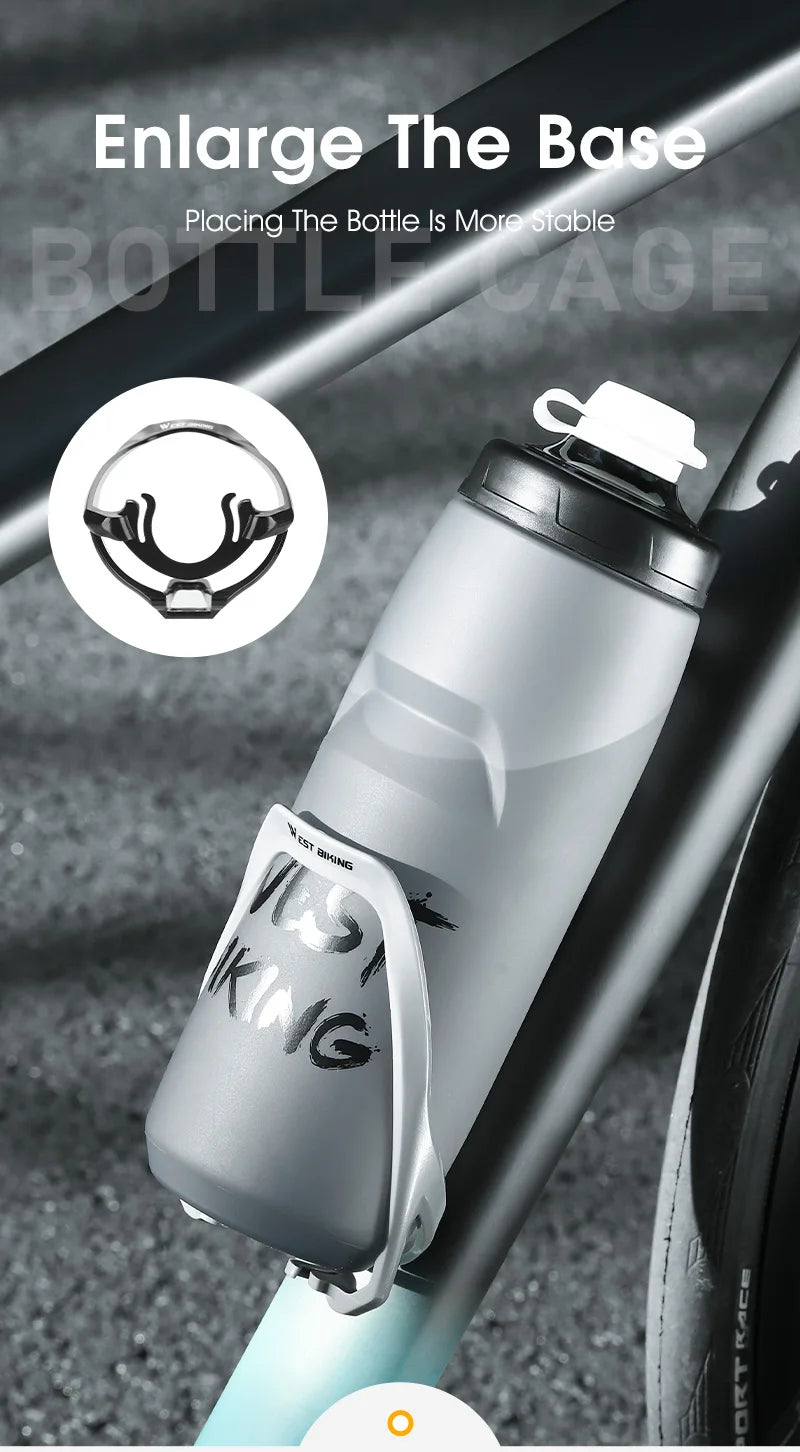WEST BIKING Cycling Water Bottle Cage Multicolor Bottle Bracket Lightweight One-piece MTB Road Bike Bottle Cage Drink Cup Stand