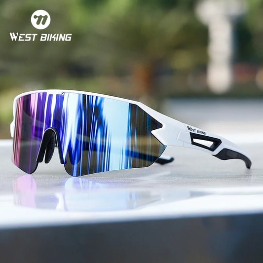 WEST BIKING Cycling Glasses for Men Women UV 400 Sports Sunglasses PU Windproof Biking Goggles for Running Hiking Golf Driving