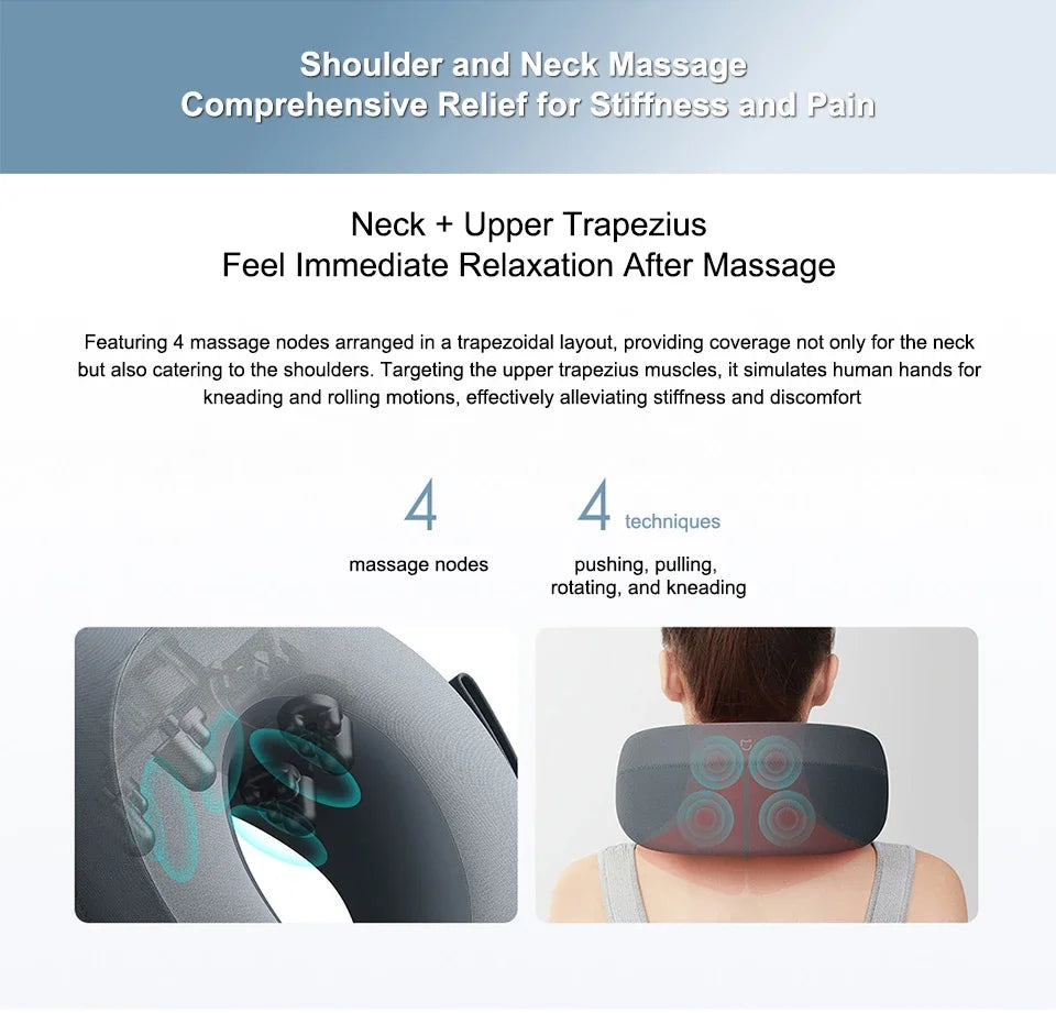Xiaomi Mijia Smart Neck Massager Shoulder and Neck Integrated Massager Hanging Neck Protector MiHome APP Control