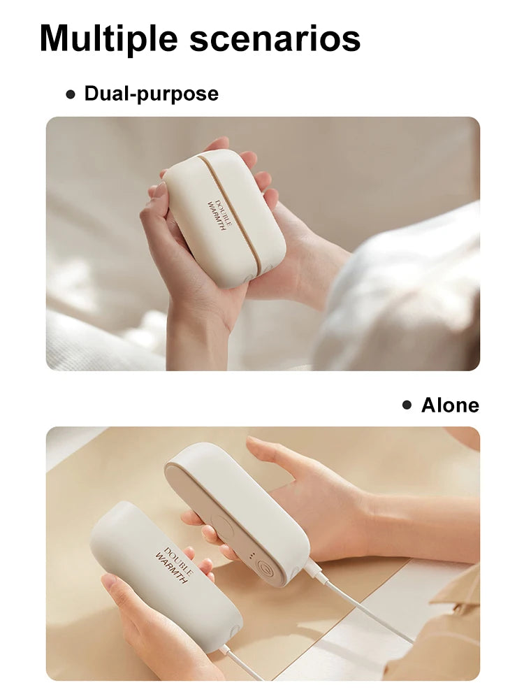 2in1 Magnetic Rechargeable Hand Warmers Electric Portable Handwarmers Long Lasting Safe Heating Warmer PocketHeater WinterOutdoor