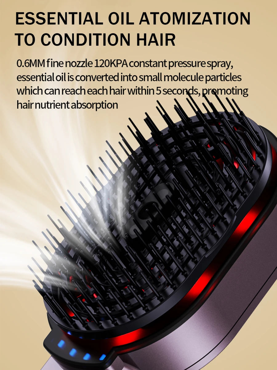 4in1 NIR Massage Comb Essential Hair Oil Applicator Bomb Included Head Spa Relaxation Treatment Plasma Photon Hair Comb Massager