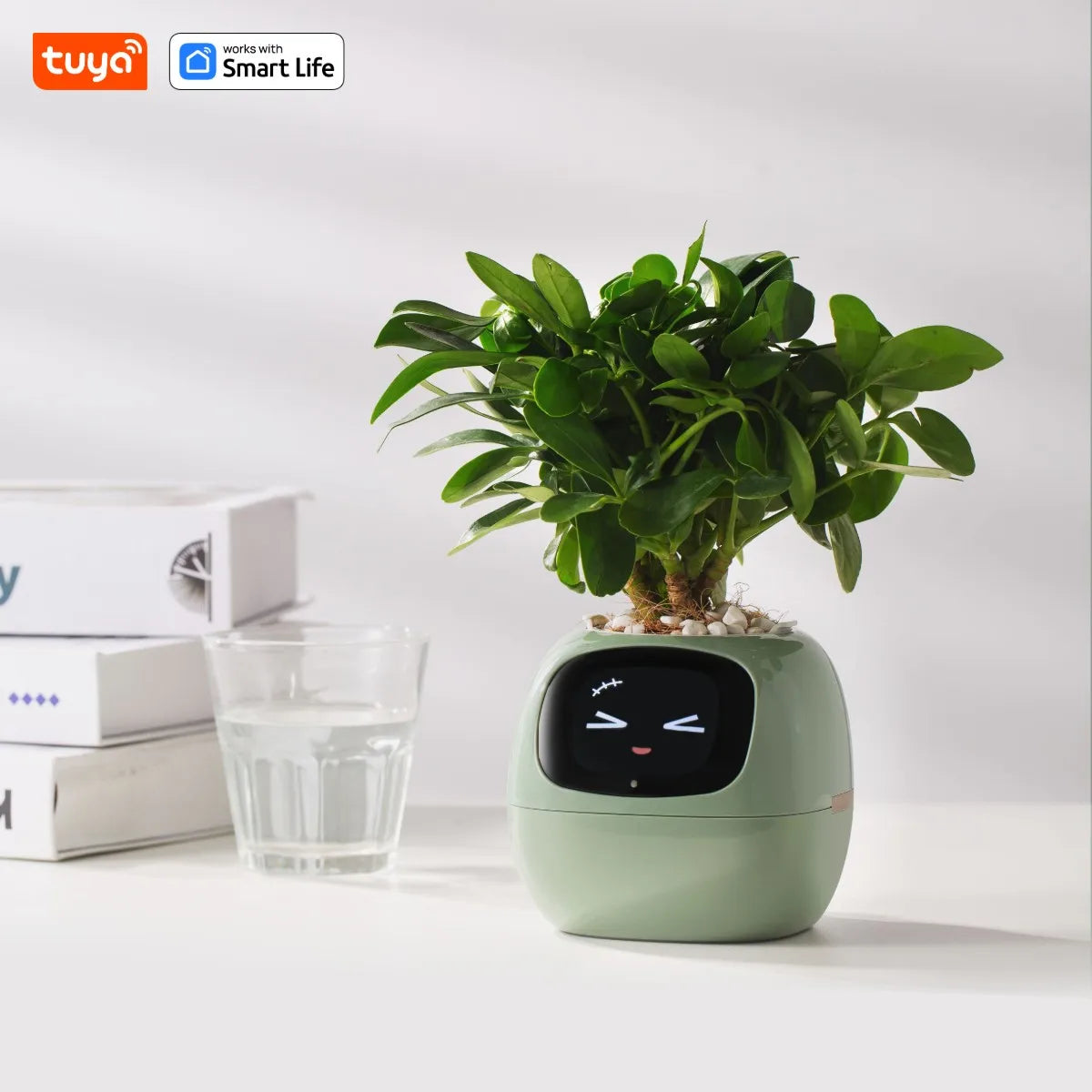 Smart Planter Tuya Ivy Endless Fun Over 49 Rich Expressions,7 smart sensors,AI Chips Make Raising Plants Easy and Fun