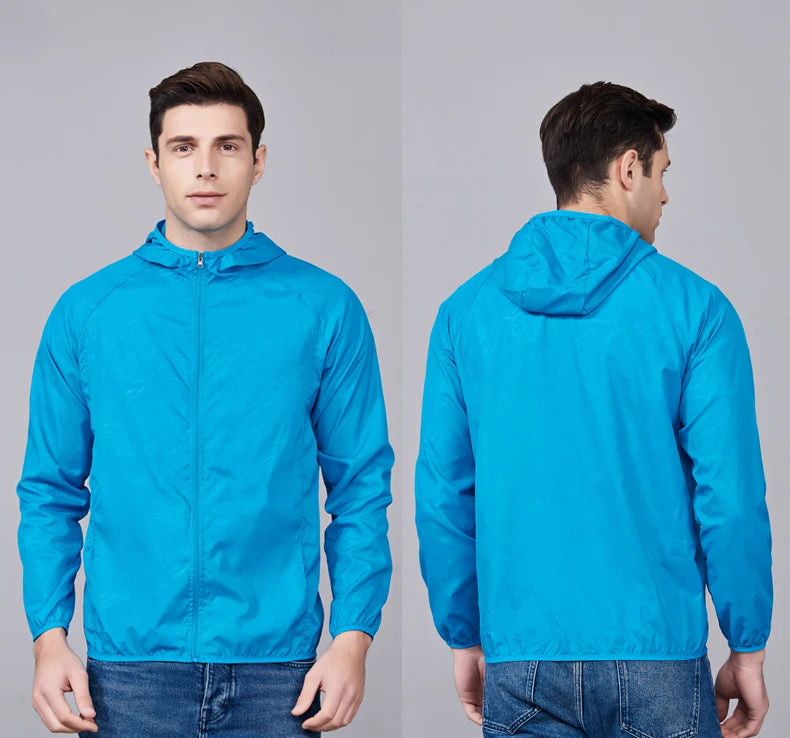 LNGXO Men Women Waterproof Hiking Jackets Sun Protection Windbreaker Camping Climbing Outdoor Rain Coat Unisex Portable Clothes
