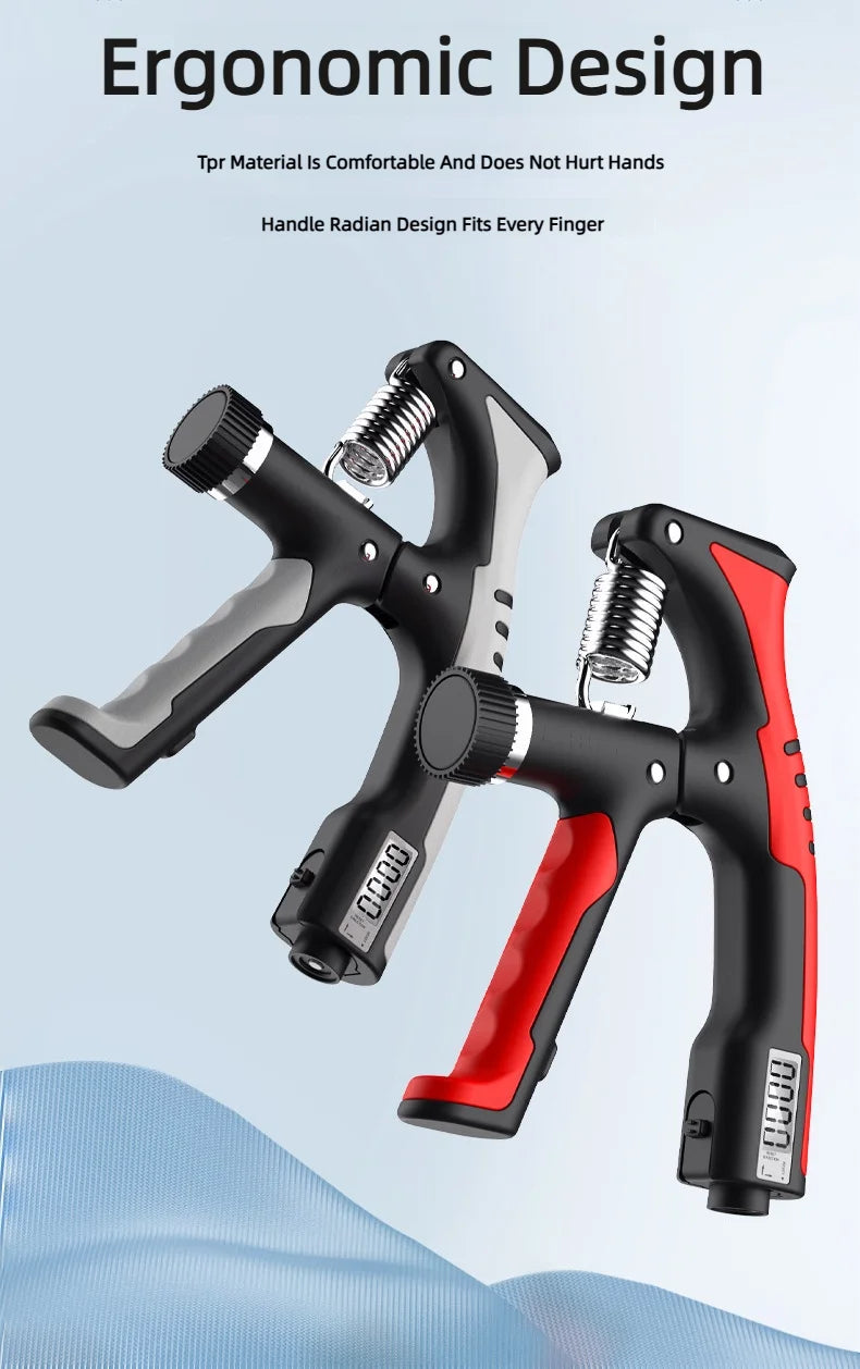 10-100KG Electronic Smart Counting Hand Grip Adjustment Exercise Power Strengthening Pliers Spring Finger Pinch Wrist Training