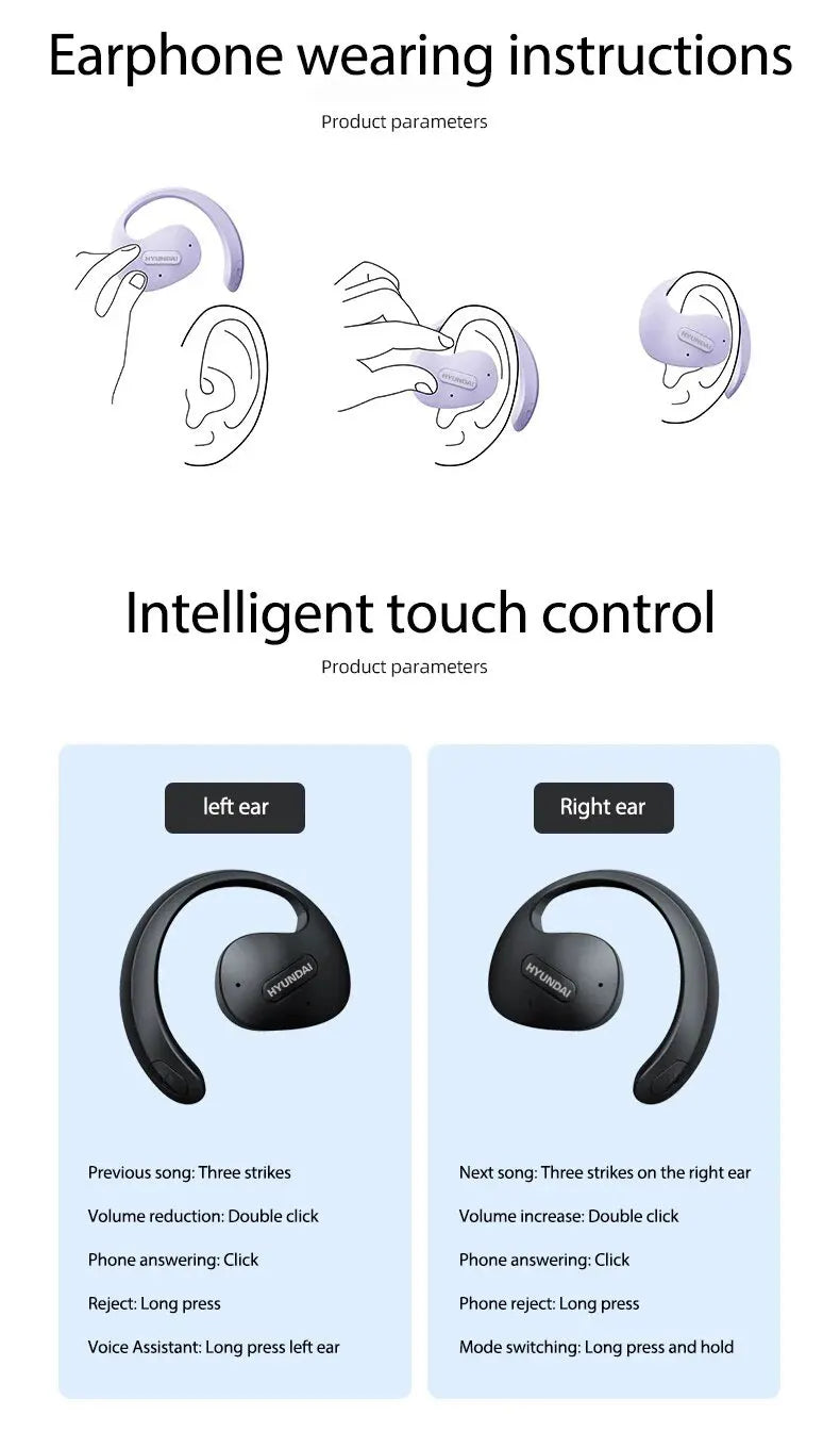 AI Real Time Translator HYUNDAI HY-T26 PRO Earbuds 98% Accuracy Wireless BT Translation Earphones for Travel Business Learning