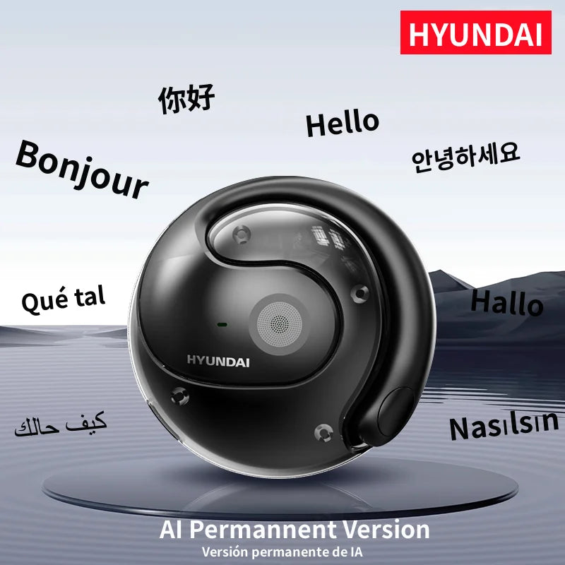 AI Real Time Translator HYUNDAI HY-T26 PRO Earbuds 98% Accuracy Wireless BT Translation Earphones for Travel Business Learning