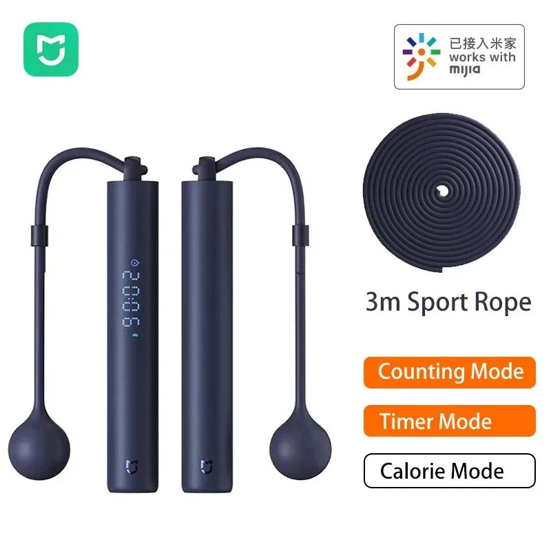 Xiaomi Mijia Smart Skipping Jump Rope Digital Counter with App Adjustable Calorie Calculation Sport Fitness Exercise Lose Weight