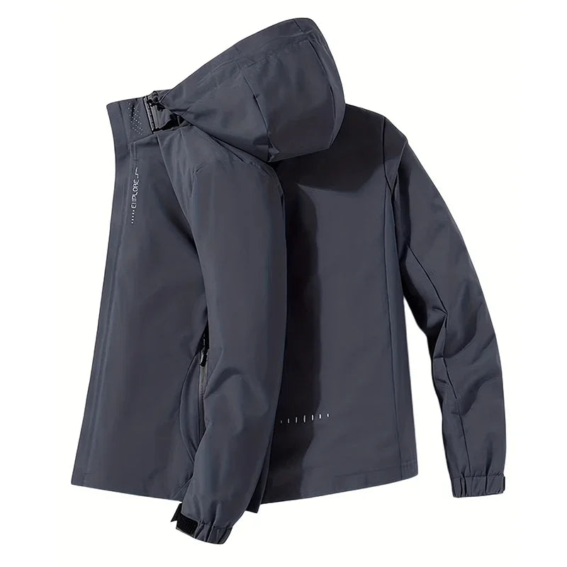 Men Casual Jacket Outdoor Windproof Waterproof Athletes Spring Autumn New  Men Jacket Coat Detachable Hat Jackets Male M-5XL