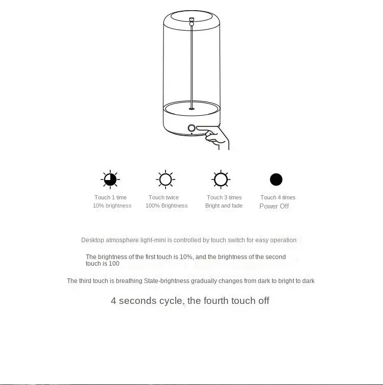 Cool Light Portable Quantum Wire Ambient Magnetic Type-C charging Bedroom Study Camping Christmas Gift