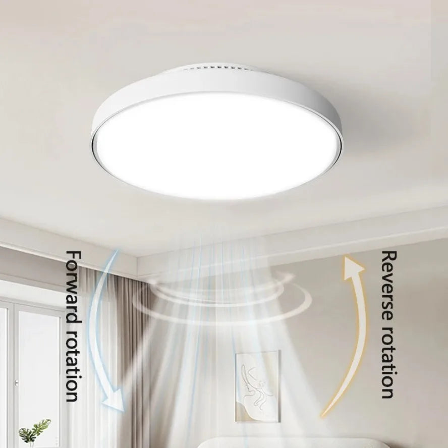 Modern LED Ceiling Fan Lights Invisible Leaf Less Low Decibel Remote Dimming Fan Lights Bedroom Living Room Home Electric Fan
