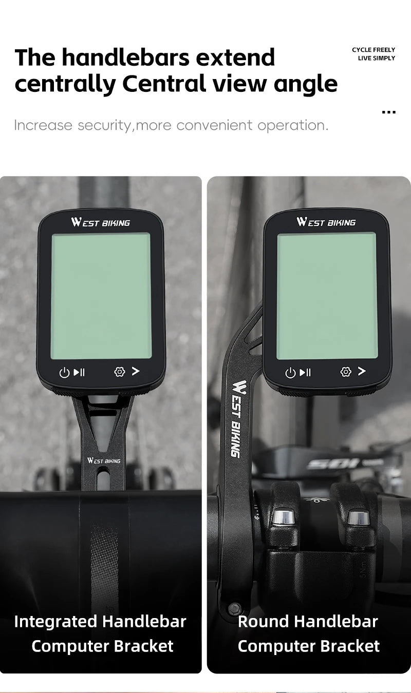 WEST BIKING Cycling Computer Holder For Garmin/Bryton/Wahoo Speedometer Bike Lights&Camera Mount MTB Road Bicycle Accessories