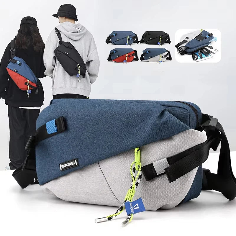High Quality Nylon Panelled Waist Packs 2025 New Brand Unisex Chest Pack Casual Outdoor Travel Crossbody Bag Men Wasit Belt Bags