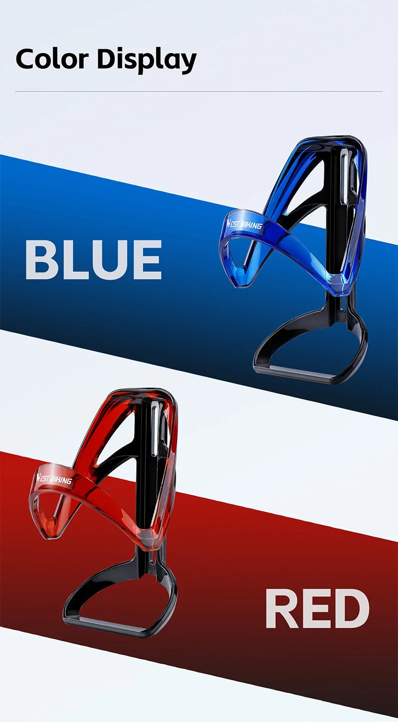 WEST BIKING Bicycle Bottle Holder Gradient Color Road Bike Lightweight Bottle Cage With Wrench MTB Round Edges Sport Cup Holder