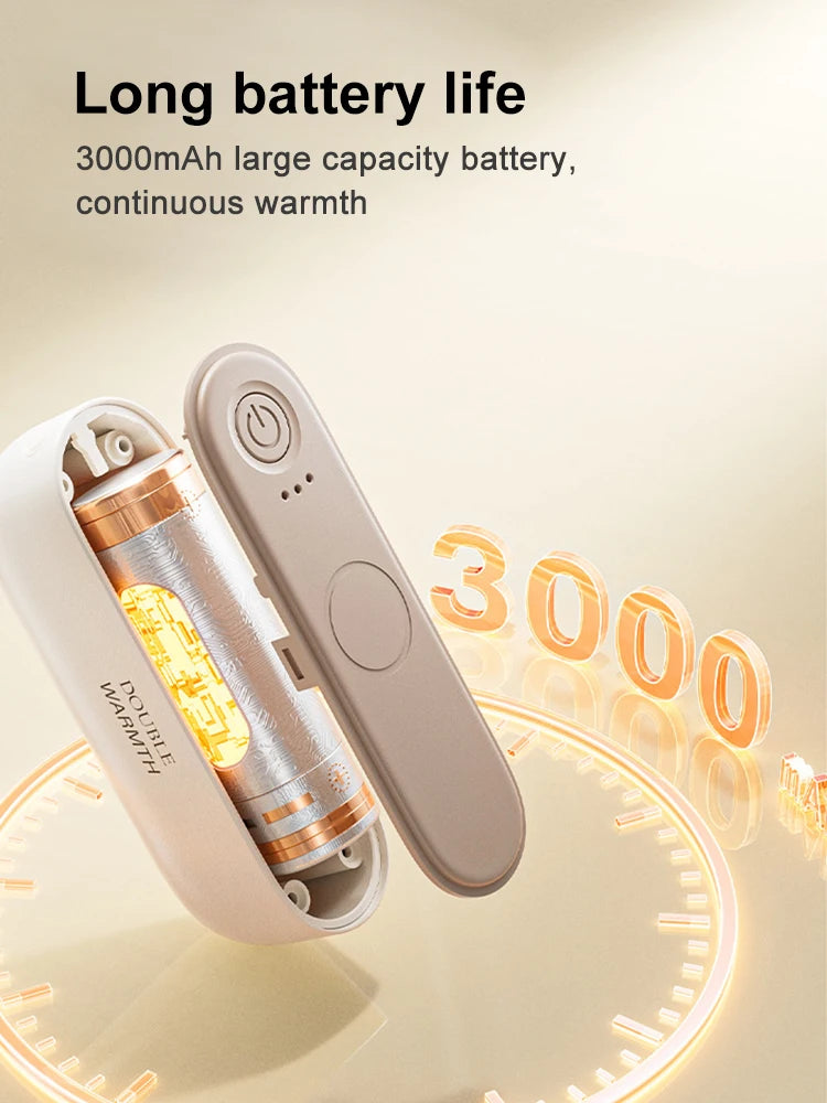 2in1 Magnetic Rechargeable Hand Warmers Electric Portable Handwarmers Long Lasting Safe Heating Warmer PocketHeater WinterOutdoor