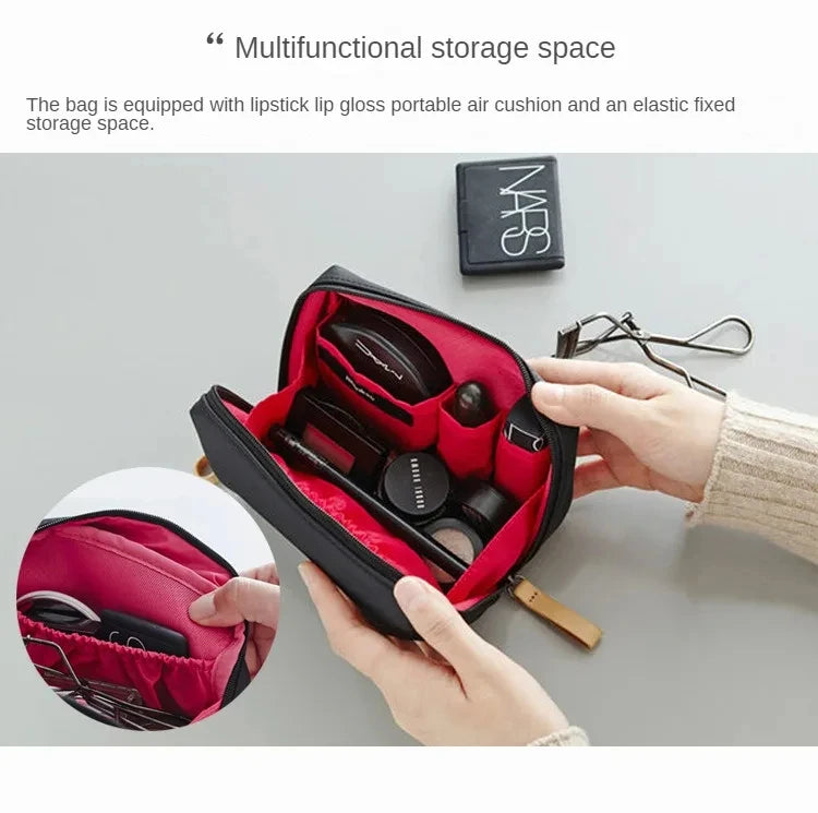 2025 New Women Cosmetic Bag Solid Colour Korean Style Makeup Bag Pouch Toiletry Bag Waterproof Makeup Organizer Case Luxury Bag