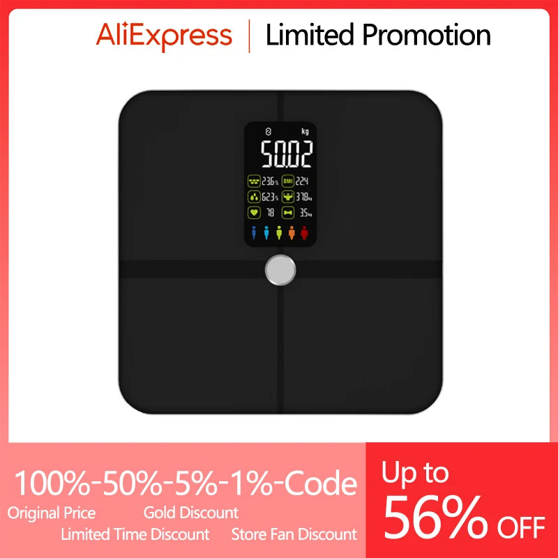 Smart Bioimpedance Scale New Smart Body Composition Scale Digital Scale Body Fat Weight Scale Balance Bioimpedance Scale